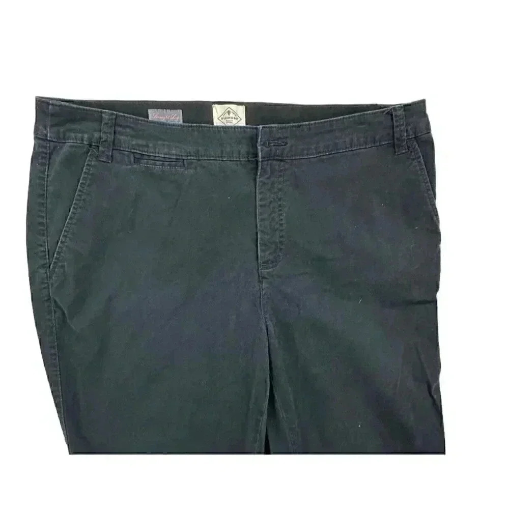 St. johns bay Women’s flat front black straight leg trousers plus size 16W - Picture 3 of 10
